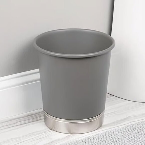 iDesign Small Bathroom Trash Waste Can York Collection - Picture 3 of 7